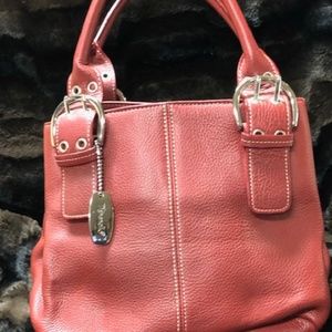 Tignanello Satchell NWOT red never used!